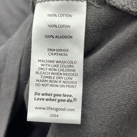 Life Is Good Black Tee with Green Print - Picture 5 of 10